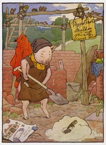 Ilustración para Los Tres Cerditos de Frank Adams