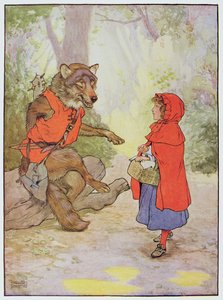 Caperucita Roja y el Lobo, ilustración de 