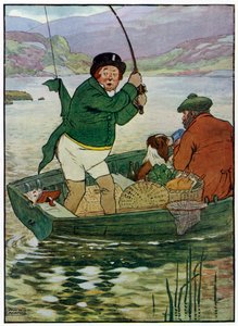Tres alegres pescadores