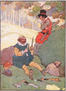 Sin embargo, uno de ellos, más duro de corazón, juró cumplir su encargo, años 1930 de Frank Adams