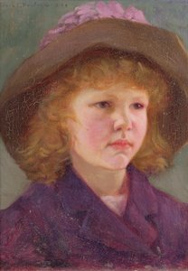 Retrato de una niña joven de Frank C. Penfold