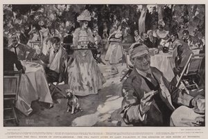 Aligerando las horas aburridas de la convalecencia, la fiesta del té dada por Lady Falkiner en los terrenos de su casa en Wynberg