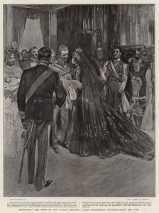 Registro del nacimiento de la princesa italiana, la Reina Margarita felicitando al Rey de Frank Craig