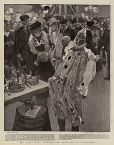 El día de Navidad del hombre hábil, festividades en un acorazado de Frank Craig