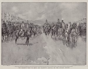 La visita del Kaiser a Metz, la llegada de Su Majestad al campo de desfile de Frank Craig