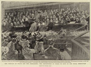 La Princesa de Gales y los Masones, la Distribución de Premios a los Niños de la Real Institución