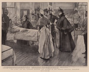 La Reina y sus Soldados Heridos, Su Majestad en el Hospital Herbert, Woolwich de Frank Craig