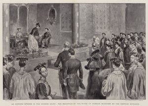 Un episodio histórico en la corte china, la recepción de las esposas de los ministros extranjeros por la emperatriz viuda