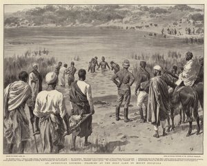 Un Lourdes abisinio, peregrinos en el Lago Sagrado en el Monte Zouquala de Frank Dadd