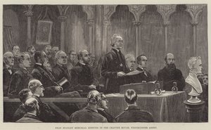 Reunión conmemorativa de Dean Stanley en la Sala Capitular, Abadía de Westminster