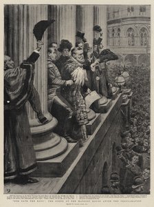 Dios salve al Rey, la escena en la Mansion House después de la proclamación de Frank Dadd