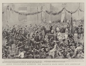 Accesión de la Reina Guillermina, Entrada Estatal de Su Majestad en Ámsterdam de Frank Dadd