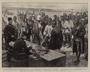El elemento negro en Natal, recaudando los impuestos de choza y perro