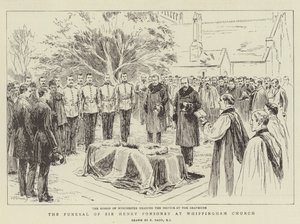 El funeral de Sir Henry Ponsonby en la iglesia de Whippingham
