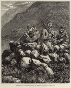 El Príncipe de Gales en las Tierras Altas, la caza de ciervos en Invercauld de Frank Dadd