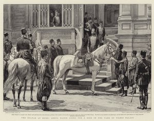 El Sultán en casa, Abdul Hamid paseando en el Parque del Palacio de Yildiz de Frank Dadd
