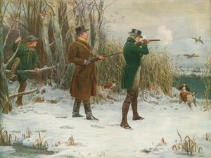 Caza de patos salvajes en Navidad de Frank Dadd