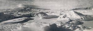 El glaciar inferior de Koettlitz, mostrando el efecto de las aguas de deshielo, c. 1911, 1913 de Frank Debenham