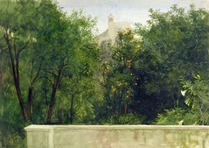 Un jardín italiano de Frank Dicksee