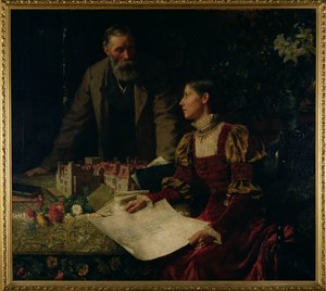 Los constructores de casas, 1879 de Frank Dicksee