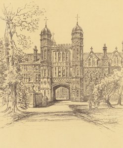 Escuela Rossall (litografía) de Frank Greenwood