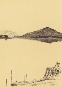Windermere desde Newby Bridge (litografía)