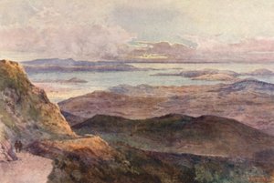 Nueva Zelanda: Coromandel (litografía en color) de Frank H Wright