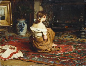 Junto al Fuego, 1878 de Frank Holl