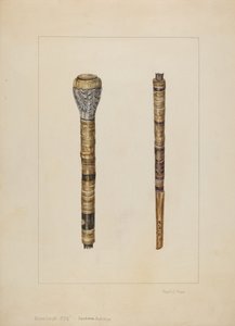 Bastón de cuerno de vaca de Frank J. Mace