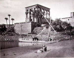 El Templo de Trajano, mirando al suroeste, Philae