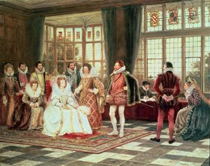 La reina Isabel I (1533-1603) en la Corte de Frank Moss Bennett