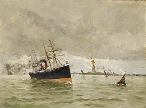 Nueva York: Entrando al Puerto, 1887 de Frank Myers Boggs