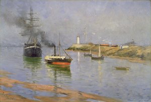 El puerto de Honfleur, 1886 de Frank Myers Boggs