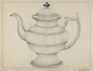 Tetera de peltre de Frank Nelson