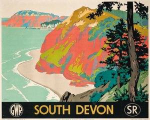 Cartel publicitario de South Devon de Frank Newbould