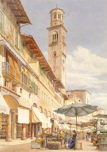 La Piazza delle Erbe, Verona, junio - septiembre 1884