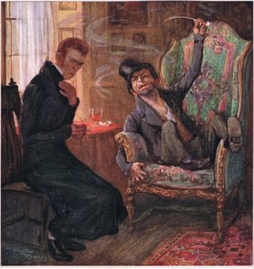 "¿Es bueno, Brass, es agradable, es fragante, te sientes como el Gran Turco", dijo Quilp, c.1920 (litografía en color).