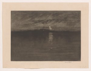 Paisaje nocturno con un lago
Cuando la luna cansada estaba en el ocaso, Dort de Frank Short (signed by artist)