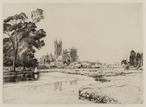 Canterbury desde los prados, 1930