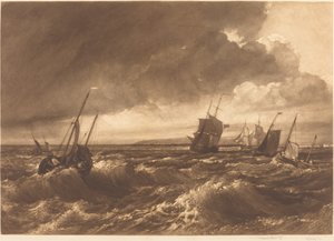 La boca del Támesis, Isla de Sheppey en la distancia, 1891 de Frank Short