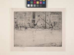 Descarga de turba, Dort (grabado) de Frank Short