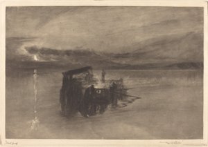 La balsa de madera en el Rin de Frank Short, after Joseph Mallord William Turner