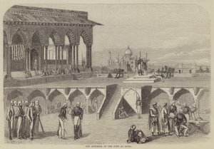 El interior del fuerte en Agra de Frank Vizetelly