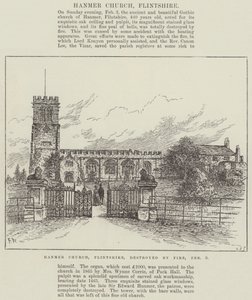 Iglesia de Hanmer, Flintshire, destruida por el Fuego, 3 de febrero de Frank Watkins