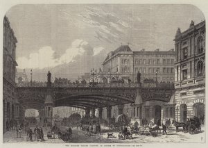 El Viaducto del Valle de Holborn, en Construcción de Frank Watkins