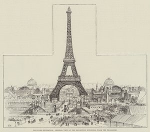 La Exposición de París, vista general de los edificios de la exposición, desde el Trocadero de Frank Watkins