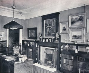 Biblioteca del Capitán Harvey, Hampstead, c. 1903 de Frank William Brookman