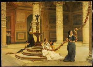 La mañana del festival - Italia central, 1876 de Frank William Warwick Topham