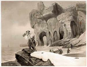 Isla del Oso de Viajes en Escandinavia, en Laponia, en Spitzberg y en las Feroe, pub. 1852 de François Auguste Biard
