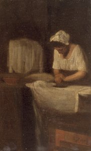 Una mujer planchando, La Lavandera, c. 1850